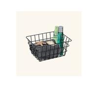 Wenko Corbeille Viana Noir mat, Panier de rangement tendance pour la salle de bain, le WC d'invités et l'ensemble de la maison 24371100 18 x 25 x 12 cm