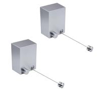 Corde à linge à âme en acier, 4,2 m, 2 cordes à linge extensibles à fixation murale avec mécanisme d'enroulement, câble en acier inoxydable pour l'extérieur, camping, voyages, camping-car, balcon