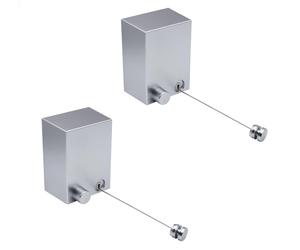 Corde à linge à âme en acier, 4,2 m, 2 cordes à linge extensibles à fixation murale avec mécanisme d'enroulement, câble en acier inoxydable pour l'extérieur, camping, voyages, camping-car, balcon