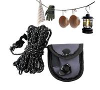 Corde à Linge Camping sans Pinces 3m réfléchissante - Corde à Linge Voyage Ultra légère avec Perles élastiques - idéale pour Tente, randonnée, Van, séchage Rapide en extérieur
