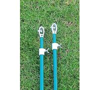 Corde à linge en métal galvanisé avec verrou papillon - Pour intérieur et extérieur - Extensible de 1,5 à 2,4 m - Lot de 2