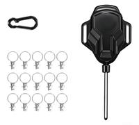 Corde à linge en nylon 9 m avec 15 pinces de voyage | Capacité de charge de 50 kg, manivelle extensible, séchage rapide, idéal pour la tente et le camping-car