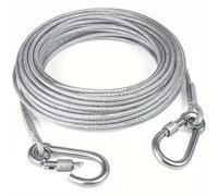 Corde à linge polyvalente en acier inoxydable, 2/5/10 mètres, pour camping en plein air, cordes de traction, laisse épaisse pour chien et animal de compagnie, 1 pièce stainless steel