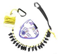 Corde à linge réglable en nylon robuste de 10 m avec bande réfléchissante pour le séchage en extérieur (violet)