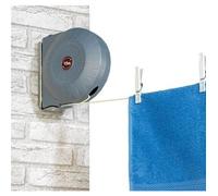 Corde à linge rétractable extérieure, séchoir à linge mural, Jumbo, L15m