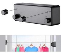 Corde à linge rétractable | Intérieur Extérieur Corde à linge lourde | Support mural | Retractable Suspendu | Empêche l'affaissement