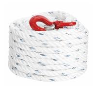 Corde à poulie polypropylène avec crochet - diamètre 20 mm - 50 mètres CORDERIE MESNARD