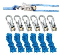 Corde avec tendeur à rouleau pour une fixation facile et sécurisée, outil de serrage et tendeur de corde, ajusteurs de paracorde, bâches de camping, bateau, outil d'arrimage avec boucle de