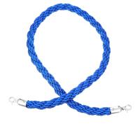 Corde de Barrière à File D'attente pour Poteau, 1,5m, Bleu | Corde Torsadée Crochets, pour Restaurants et Aéroport, Guidage de Foule, Usage Stanchion