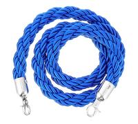 Corde de Barrière Torsadée 1,5m pour Poteau de Contrôle des Foules | Bleu, Guidage des Personnes, pour Églises et Grandes Ouvertures, Corde Robuste