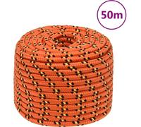 Corde de bateau Orange 14 mm 50 m Polypropylène