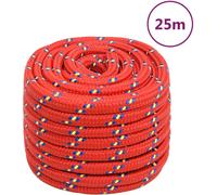 Corde de bateau Rouge 20 mm 25 m Polypropylène