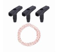 Corde de Démarrage 3,5mm 10m, 3 Poignées pour Tondeuse et Tronçonneuse | Câble de Lanceur en Polyester Haute Résistance, Tressage Haute Densité Contre Frottements, Cordon de Traction Compatible