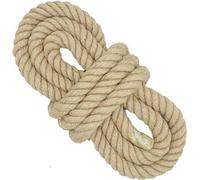 corde de jute de 12 mm x 30 m d'épaisseur, corde à balancer torsadée à 4 brins, corde de cordage robuste, corde de jute pour le bricolage, le jardinage, les hamacs, la décoration de la maison, les bal
