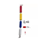 Corde de marqueur de voie de piscine commerciale, ligne tampon de quai | Corde de sécurité pré-assemblée, séparateur d'extrémité peu profonde avec crochets(Nylon rope,6 meter)