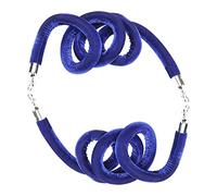 Corde de poteau tressée, corde de poteau tressée, corde de poteau de contrôle des foules, cordes de barrière de file d'attente en velours pour cinémas, fêtes et usage domestique (bleu, 1,9 m