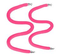 Corde de poteau tressée, corde de poteau tressée, cordes de barrière de file d'attente violettes durables, cordes de poteaux de contrôle de foule avec crochets argentés, pour événements inté