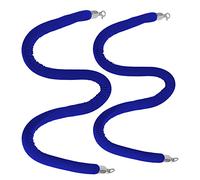 Corde de poteau tressée, corde de poteau tressée, cordes de barrière de file d'attente violettes durables, cordes de poteaux de contrôle de foule avec crochets argentés, pour événements inté