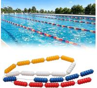 Corde de sécurité pour piscine avec flotteurs, ligne de séparation avec 2 crochets, corde de piscine en polypropylène durable pour l'intérieur et l'extérieur