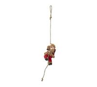 Corde d'escalade Père Noël saisonnier drôle décoration de Noël | Décorations de Père Noël grimpant pour mur, arbre, chambre, balcon, porte, jardin, cour, chemin, porche