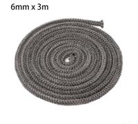 Corde d'étanchéité Poêle 6mm Fiberglass Joint pour tressé Résistant Chaleur 600°C pour Cheminée Insert Four pour porte de Foyer 2m(6mm*3m)