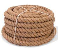 Corde en chanvre naturel, 100% jute, idéale pour la décoration, le jardin, l'artisanat, les travaux manuels, l'emballage, le jardinage et les loisirs. Corde, ficelle, fil, naturel, 40 mm, 10 mètres