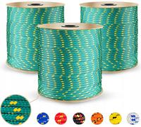 Corde en polypropylène 8mm corde en polypropylène corde tressée verte - avec fils d'identification - résistante aux UV 10m
