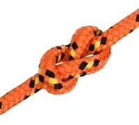 Corde en polypropylène, fil tressé, corde pour bateaux, amarre, drague, résistant aux intempéries, à l'abrasion et aux produits chimiques, flottante, pour bateaux et jardin, 6 mm, orange, 100 mètres