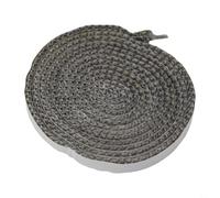 Corde plate en fibre de verre noire pour poêle à bois, portes de cheminée, chaudières, fours, portes de four et joints d'échangeur de chaleur (10 mm)