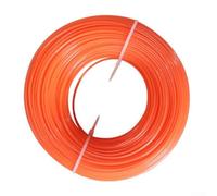 Corde ronde haute visibilité pour tondeuse à gazon - 2,4 mm - 100 m - Pour l'entretien du jardin - Bleu, vert, orange (orange)