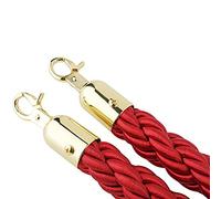 Corde torsadée de Poteau de 4.9 6.5 8.2 9.8 11.5 13 14.7 16.4 Pieds, Cordes de barrière Queen Line tressées en Chanvre Rouge avec Crochets, Salons Automobiles
