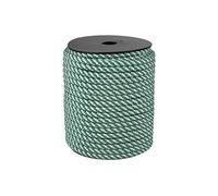 Corde Tressée Hélicoidale 6Mm 100M Blanc/Vert