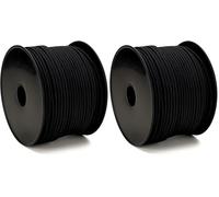 Corde tressée Polypro Noire Ø 4MM Bobine 100M - Cordage extérieure, Corde Bricolage, cordelette DIY, Noir (Lot de 2)