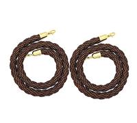 Corde tressée pour poteaux, corde tressée pour poteaux, corde de barrière de file d'attente en nylon, séparateur de poteaux VIP avec crochets chromés, cordes de contrôle des foules pour évén