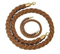 Cordes de barrière, Cordes de Gestion des Files d'attente, Cordes de Maintien de l'ordre, Cordes de poteaux Flexibles en Chanvre torsadé, 1/1,5/2/2,5 m, pour l'extérieur et l'intér