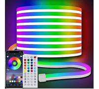 Cordes lumineuses au néon de 10 m, bandes lumineuses LED RVB avec télécommande APP, bandes lumineuses LED flexibles et étanches