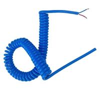 Cordon à ressort bou lexible en cuivre pur enroulé | Cuivre bleu à 2 conducteurs 15AWG 1,5 mm2, plusieurs tailles for l'amélioration de la maison(Stretch 20 meter 15AWG 1.5mm2)