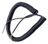 Cordon à ressort enroulé en PU | 6 conducteurs 0,2 mm2 extensibles de 1,25 à 3,75 mètres for volant électronique : câble(6 core 0.2mm2 Stretch 3.75 meter)