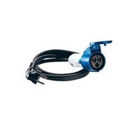 Legrand - Cordon adaptateur pour caravane - fiche mâle 2P+T + fiche femelle CEE 17 - 1,5m, Blanc