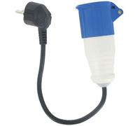 Cordon adaptateur camping Dhome F (UE) → M 16 A - 30 cm, 3x1,5 mm², H05VV-F, 3500 W