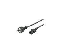 Cordon alimentation secteur noir 1m50 0,75mm2 2 P+T droit avec fiche IEC