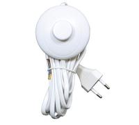 Cordon avec Interrupteur Poussoir TIBELEC Blanc 3m
