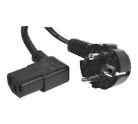 Cordon d alimentation PC CEE7 / C13 coudé noir - 1,8 m