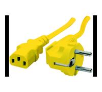 Cordon d alimentation PC CEE7 / C13 jaune - 1,8 m