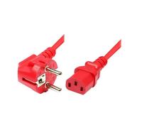 Cordon d alimentation PC CEE7 / C13 rouge - 5 m
