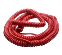 Cordon d'alimentation spiralé carré à 2 conducteurs de 1,5 mm², câble rouge ressort en cuivre(Stretch 3 Meters)