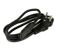 Cordon d'alimentation ZENITECH 2m pour appareils chauffants avec pris 2P+T et une fiche femelle C15