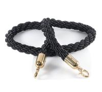 Cordon de délimitation - 150 cm - Ø 3,2 cm - Noir avec mousquetons dorés