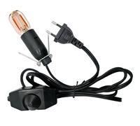 Cordon de lampe à sel de l'himalaya avec variateur, support de lampe à main E14, prise d'ampoule, prise ue, câble d'alimentation de 1.8m, Base de lampe à lave Noir ON OFF T22G