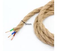 Cordon de lampe recouvert de tissu, 1M, 2-3 cœurs, Style rétro(3 core,3m)